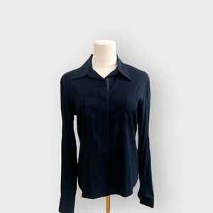 ARMANI EXCHANGE Navy Blue Clip up Blouse (Sz XS)